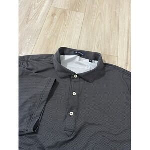 Turtleson Mens Golf Polo Geometric Black XXL Polyester/Spandex